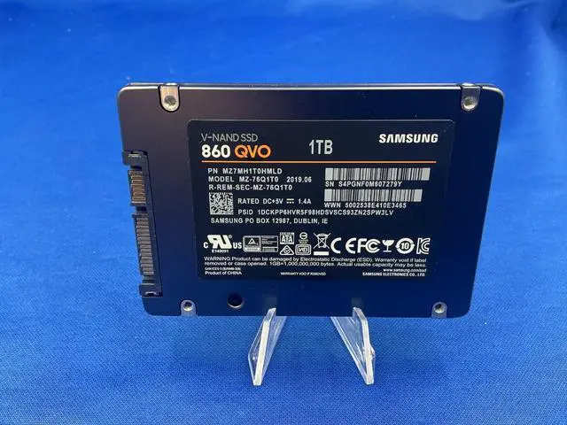 Alt view image 3 of 6 - MZ-76Q1T0 Samsung 860 QVO Series 1TB 6Gbps SATA3 2.5 inch SSD MZ7MH1T0HMLD