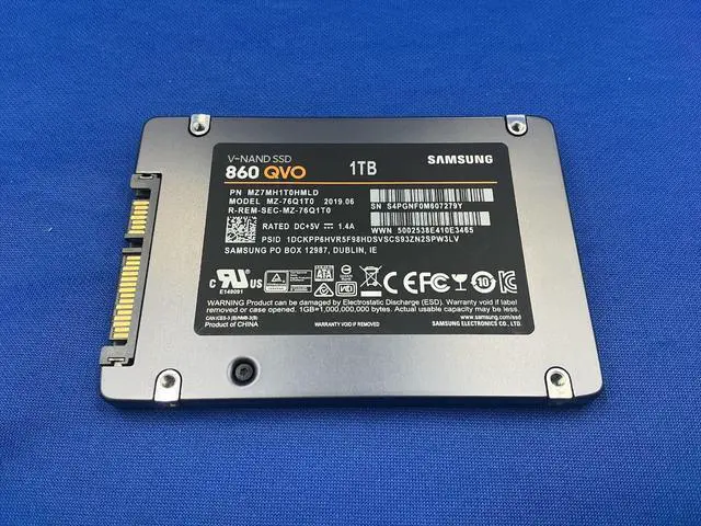 Alt view image 5 of 6 - MZ-76Q1T0 Samsung 860 QVO Series 1TB 6Gbps SATA3 2.5 inch SSD MZ7MH1T0HMLD
