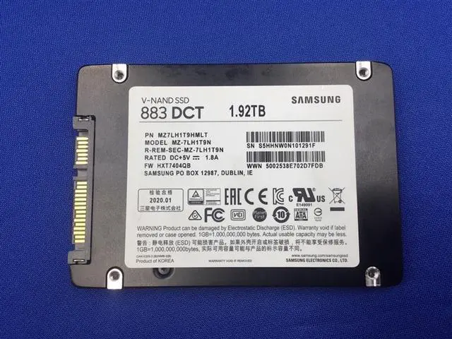 Alt view image 2 of 3 - MZ-7LH1T9N SAMSUNG 1.92TB V-NAND 883 DCT SATA 6GBPS SSD