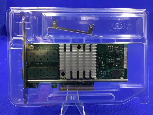 Alt view image 3 of 4 - Both brackets Original INTEL X520-DA2 ETHERNET Adapter 10Gbps 2-Port E10G42BTDA