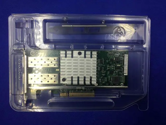 Alt view image 4 of 4 - Both brackets Original INTEL X520-DA2 ETHERNET Adapter 10Gbps 2-Port E10G42BTDA