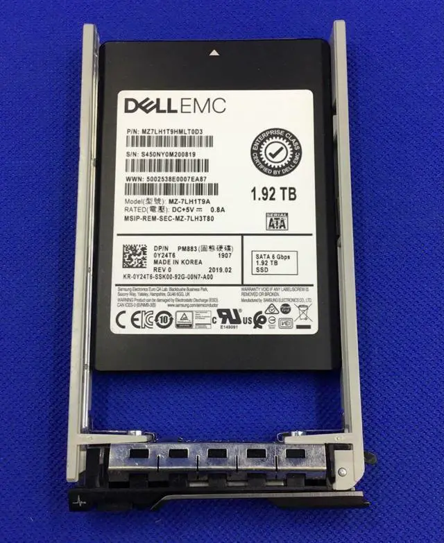 Alt view image 4 of 4 - MZ-7LH1T9A Dell Samsung PM883 2.5 1.92TB 6GBPS RI SATA SSD Y24T6 0Y24T6