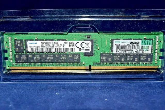 Main image of P03052-091 HPE 32GB 2Rx4 PC4-2933Y-R DDR4 Server Memory P00924-B21 P06189-001