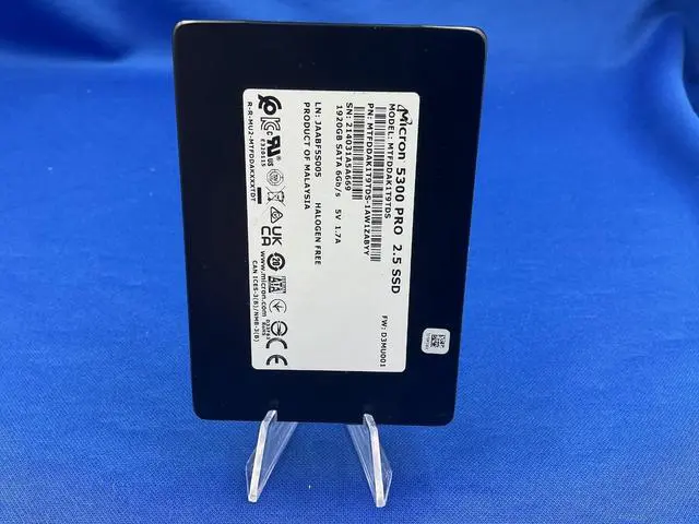 Alt view image 5 of 6 - MTFDDAK1T9TDS Micron 5300 PRO 1.92TB 2.5" SATA SSD MTFDDAK1T9TDS-1AW1ZABYY