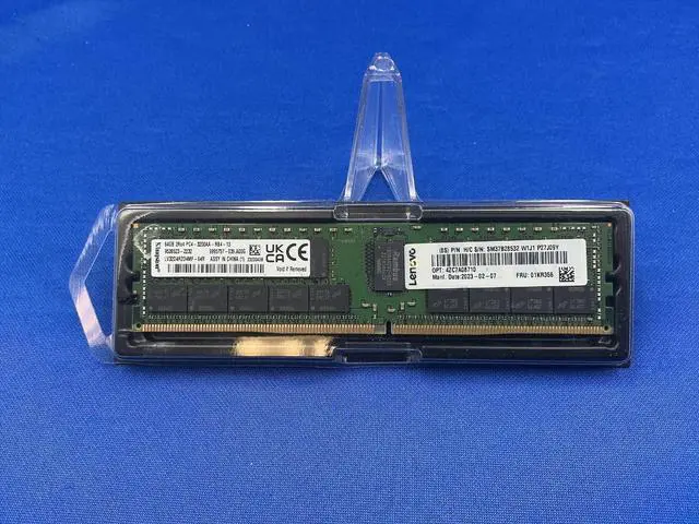 Main image of 01KR356 LENOVO 64GB 2RX4 PC4-3200AA SERVER MEMORY 4ZC7A08710 LV32D4R2D4MF-64R