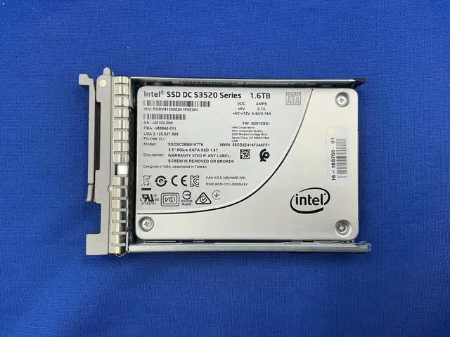Alt view image 6 of 6 - SSDSC2BB016T7K Intel DC S3520 Series 1.6TB 2.5" SATA SSD