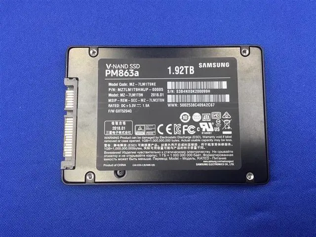 Alt view image 3 of 3 - MZ-7LM1T9N Samsung PM863A Series 1.92TB 2.5 inch SATA3 SSD MZ7LM1T9HMJP