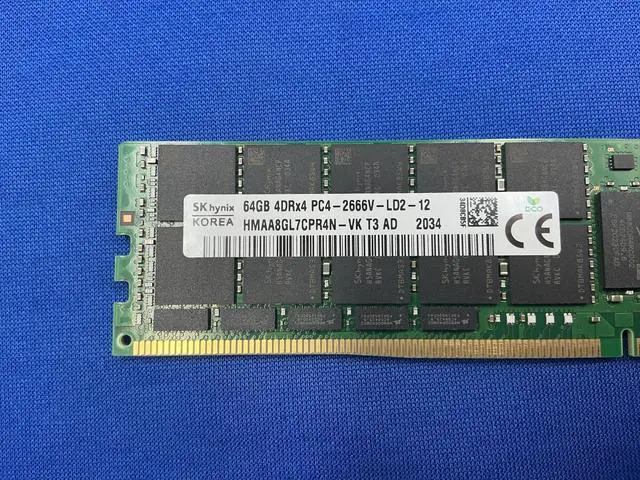Alt view image 2 of 7 - SNP4JMGMC/64VXR DELL 64GB (1X64GB) 4DRX4 PC4-2666V LRDIMM MEMORY
