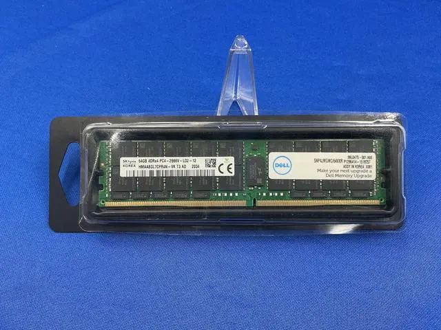 Alt view image 4 of 7 - SNP4JMGMC/64VXR DELL 64GB (1X64GB) 4DRX4 PC4-2666V LRDIMM MEMORY