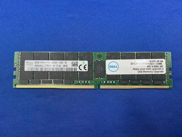 Alt view image 6 of 7 - SNP4JMGMC/64VXR DELL 64GB (1X64GB) 4DRX4 PC4-2666V LRDIMM MEMORY