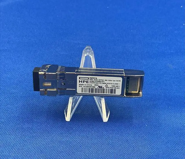 Main image of R8F87A HPE 64GB SFP56 SHORT WAVE 100M 1-PACK TRANSCEIVER P45196-001