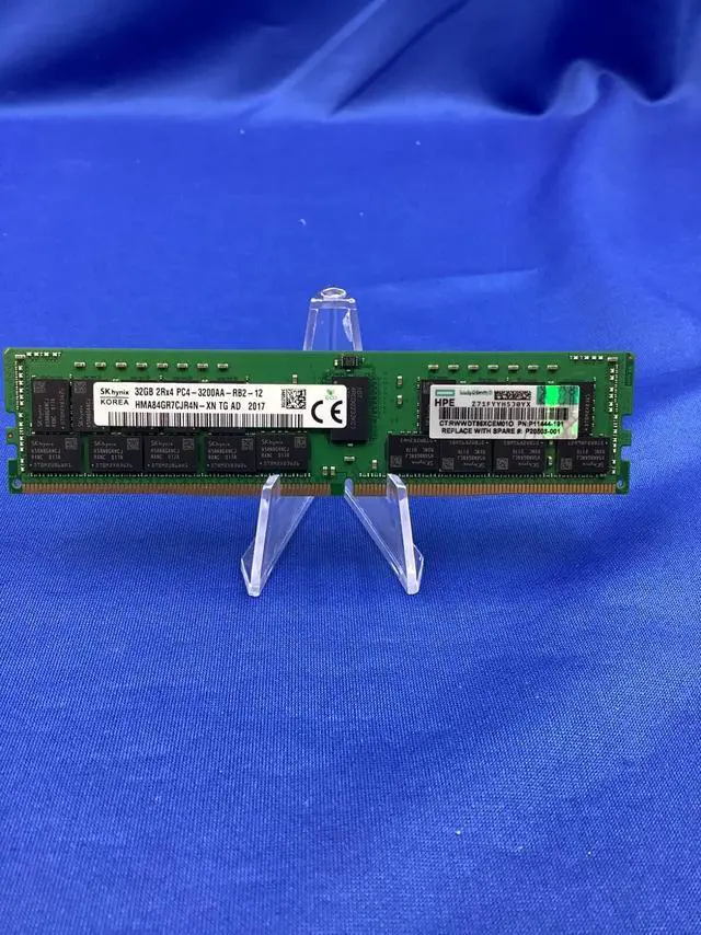 Main image of P11444-191 HPE 32GB (1X32GB) 2Rx4 PC4-3200AA MEMORY P07646-B21 P20503-001