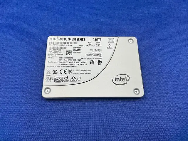 Alt view image 4 of 6 - SSDSC2KB019T8 Intel D3-S4510 Series 1.92TB SATA 6Gbps 2.5in SSD SSDSC2KB019T801