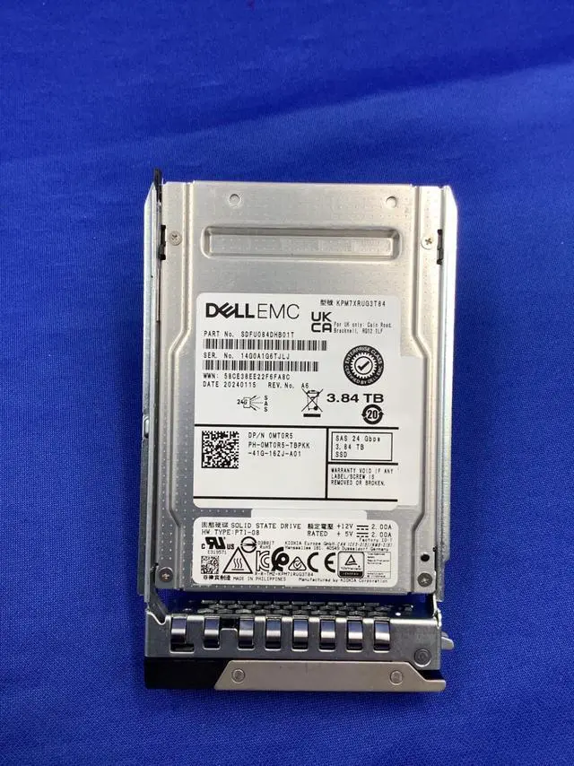 Alt view image 4 of 6 - (NOT FOR HOME PC!) MT0R5 DELL 3.84TB SAS 24Gb/s Read Intensive 2.5" SSD 0MT0R5 KPM7XRUG3T84