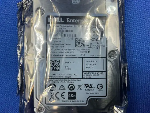 Main image of (NOT FOR HOME PC!) 436D2 DELL 900GB 15K SAS 12Gbps 2.5in 4Kn HDD 0436D2 ST900MP0136 Sealed in bag