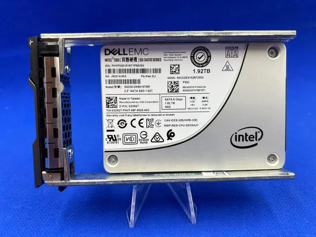 Alt view image 3 of 4 - 33R2T Dell Intel D3-S4510 1.92TB SATA 6Gb/s SSD SSDSC2KB019T8R