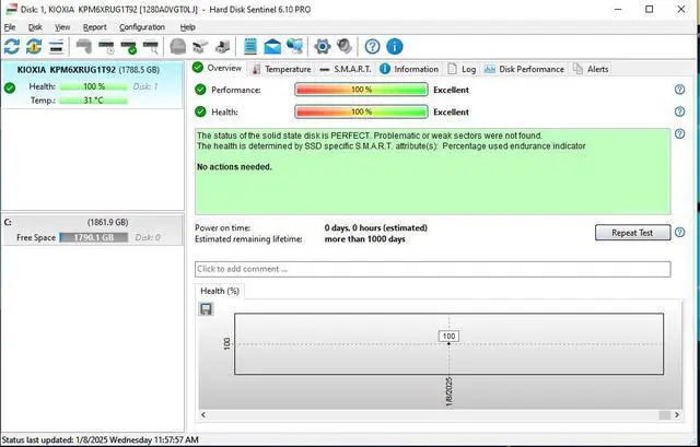 Alt view image 3 of 3 - (NOT FOR HOME PC!) VRTN9 1.92TB SAS 2.5" 24G RI G14-G16 SSD SDFUSB5DHB02T KPM6XRUG1T92 0VRTN9