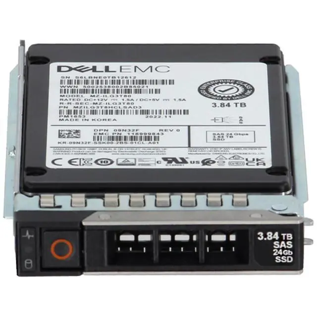 Alt view image 2 of 5 - (NOT FOR HOME PC!) 9N32F-CD1 Dell 3.84TB 24Gbps SAS RI TLC 2.5 SSD PM1653