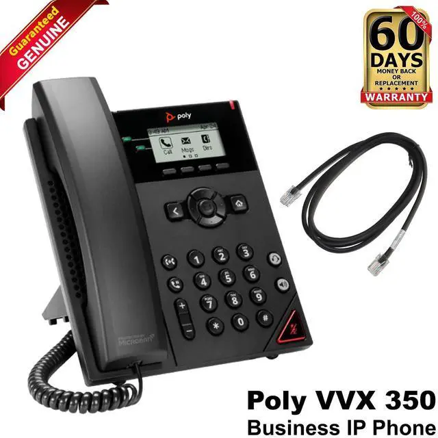 Main image of Poly VVX 350 Business Office Speakerphone 6 Line Desktop IP Phone 2200-48830-025