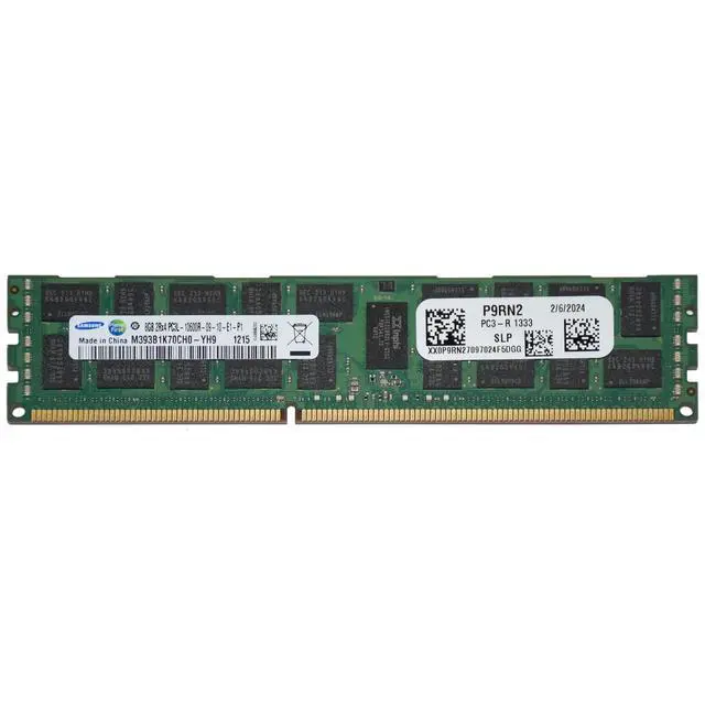 Alt view image 3 of 6 - Samsung 32GB 4x8GB PC3L-10600R 1333MHz CL9 2Rx4 DDR3 Server RAM M393B1K70CH0-YH9