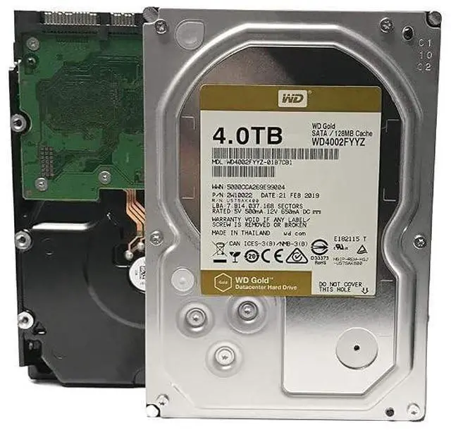 Main image of Western Digital Gold 4TB 7.2K 128MB SATA 3.5" Server Hard Drive HDD WD4002FYYZ