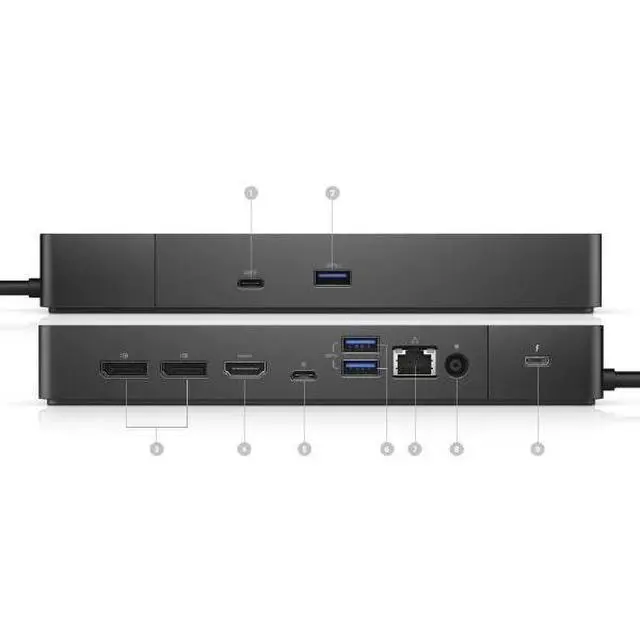 Alt view image 4 of 7 - Dell WD19TBS K20A Dock Thunderbolt 3 Docking Station with 130W AC Power Adapter