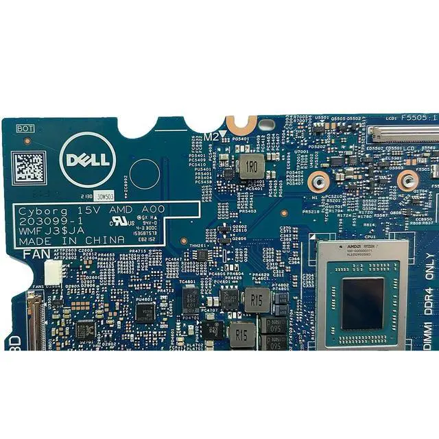 Alt view image 3 of 3 - Dell Vostro 5515 Laptop Motherboard AMD Ryzen 7 5700U 8-Core 1.80GHz DDR4 P3R55