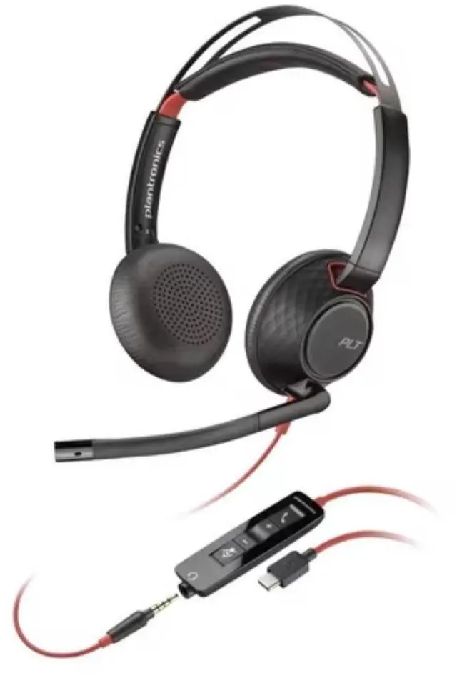 Main image of HP Poly Blackwire 5220 Wired USB-A Business Stereo Headset Black 80R97A6