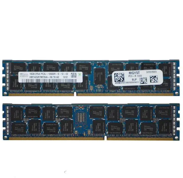 Main image of (NOT FOR HOME PC!) Lot 4 SK Hynix HMT42GR7MFR4A-H9 16GB DDR3L 1333MHz PC3L-10600R ECC Memory MGY5T