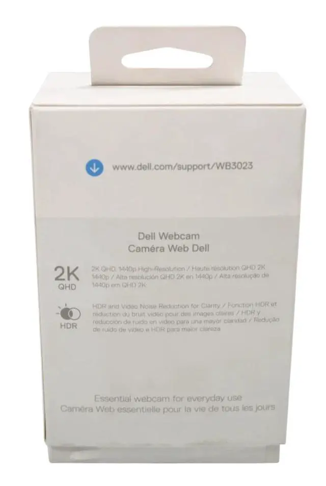 Alt view image 2 of 5 - Dell WB3023 2K QHD 2560x1440 Autofocus Noise Reduction Mic USB Webcam JP1P2