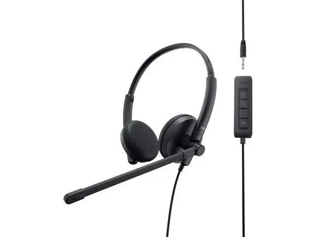 Alt view image 2 of 6 - Dell WH1022 Black NC Microphone Wired Stereo Headset RMH97 XV7WM 520-AAVV