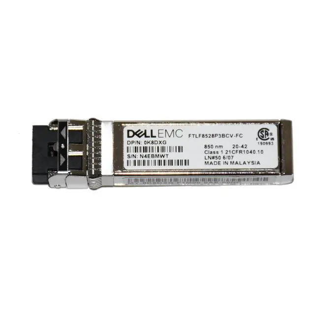 Alt view image 3 of 6 - Lot of 8 Dell FTLF8528P3BCV-FC SFP+ 8Gb FC MMF 850nm LC Duplex Transceiver K8DXG