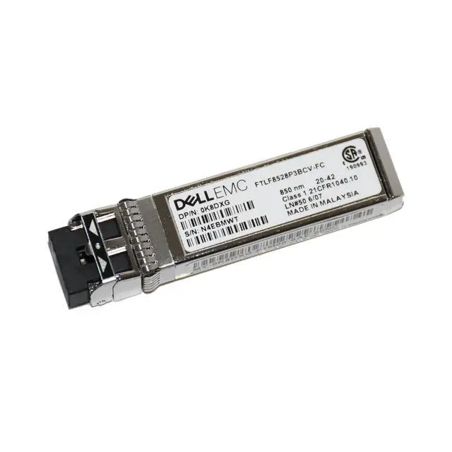 Alt view image 4 of 6 - Lot of 8 Dell FTLF8528P3BCV-FC SFP+ 8Gb FC MMF 850nm LC Duplex Transceiver K8DXG