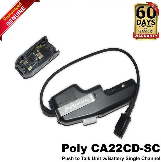 Main image of Poly CA22CD-SC PTT Push-to-Talk Remote Control With Battery 85Q92AA 218400-01