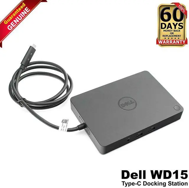 Main image of Dell K17A WD15 USB-C Docking Station 4K Dual Monitor HDMI DP VGA RJ45 No Adapter