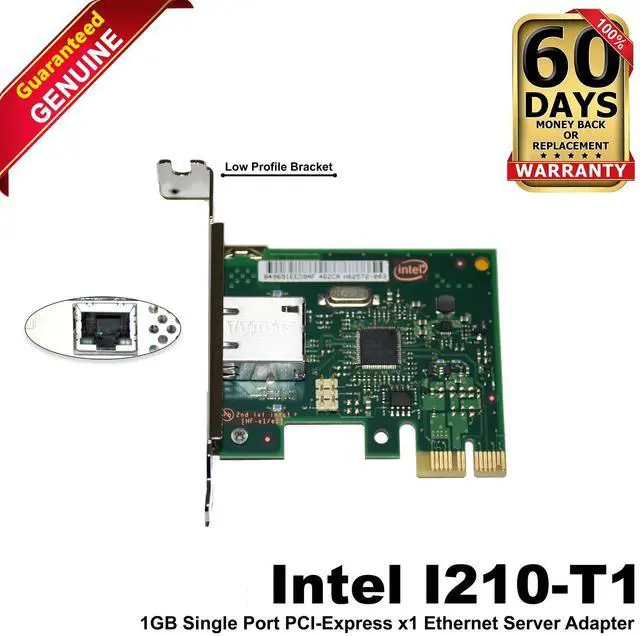 Main image of Intel I210-T1 1GbE Single Port RJ-45 PCIe Both Profile Network Adapter I210T1BLK