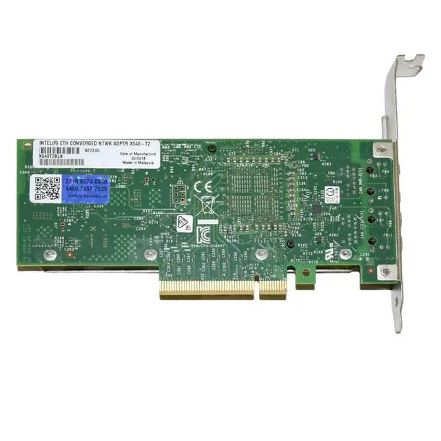 Alt view image 5 of 7 - Intel X540-T2 Dual-Ports RJ-45 10GbE PCIe Low-Profile Converged Network Adapter