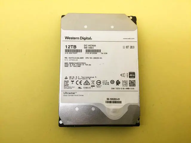 Alt view image 2 of 3 - (NOT FOR HOME PC!) Western Digital DC HC520 12TB 7.2K SAS 12Gb/s 3.5in HDD HUH721212AL4205
