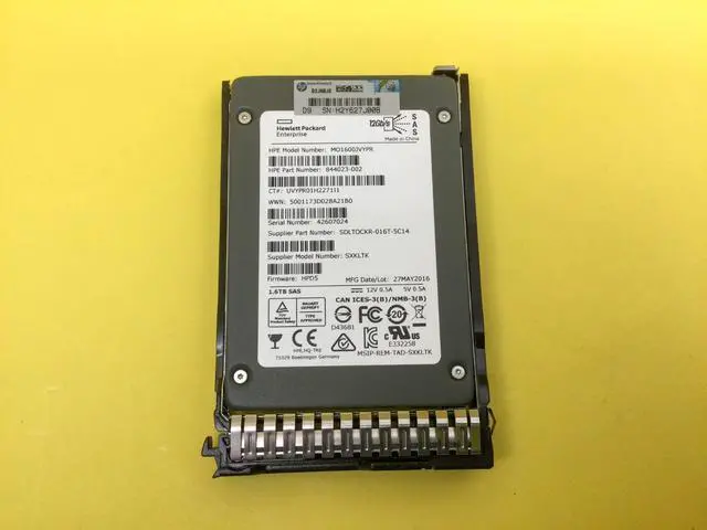 Alt view image 2 of 3 - (NOT FOR HOME PC!) 846436-B21 HPE 1.6TB SAS 12G MIXED USE SFF SC SS540 SSD 846625-001