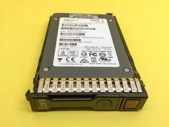 Alt view image 3 of 3 - (NOT FOR HOME PC!) 846436-B21 HPE 1.6TB SAS 12G MIXED USE SFF SC SS540 SSD 846625-001