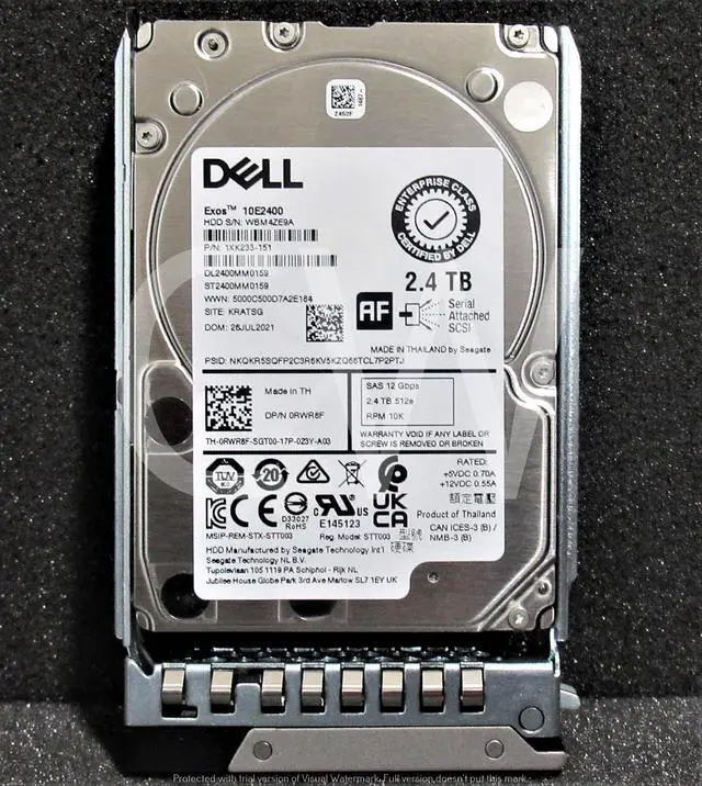 Alt view image 3 of 3 - (NOT FOR HOME PC!) Dell GEN14 RWR8F ST2400MM0159 2.4TB SAS 2.5" 10K RPM 12Gb/s Hard Drive