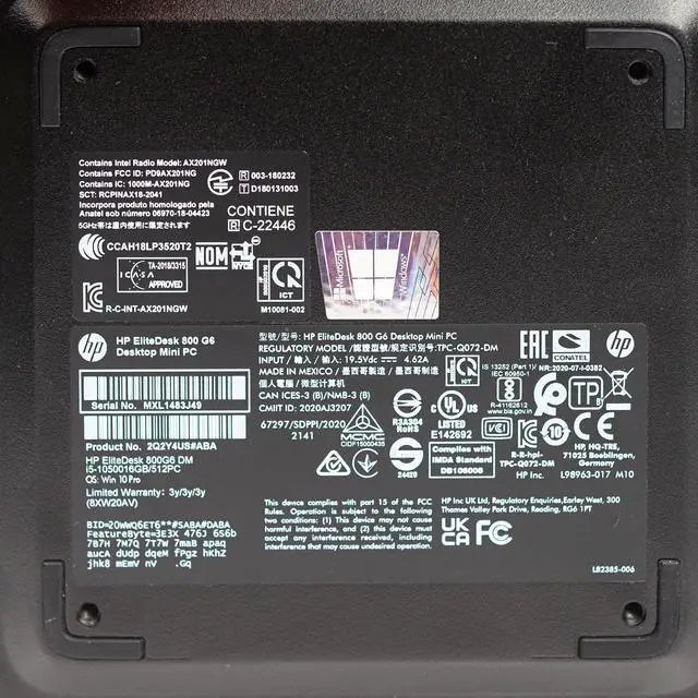 Alt view image 7 of 7 - HP EliteDesk 800 G6 Mini Desktop i7-10700T 2.0GHz WiFi 16GB 512GB SSD Win 11 Pro