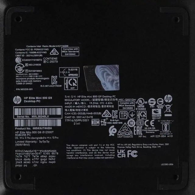 Alt view image 6 of 7 - HP Elite Mini 800 G9 WiFi PC Core i5-12500T 2.00GHz 16GB 512GB SSD Win 11 Pro