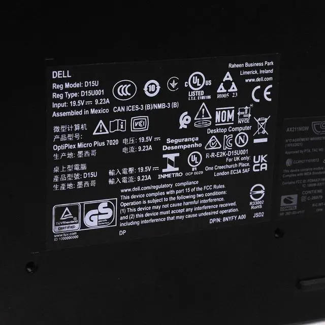 Alt view image 6 of 7 - Dell Optiplex 7020 Micro Desktop WiFi i5-14500T 1.7GHz 16GB 512GB SSD Win 11 Pro