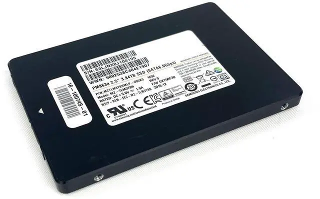 Alt view image 4 of 5 - Samsung PM863a 3.84TB 2.5" SSD SATA III Hard Drive MZ-7LM3T8N MZ7LM3T8HML