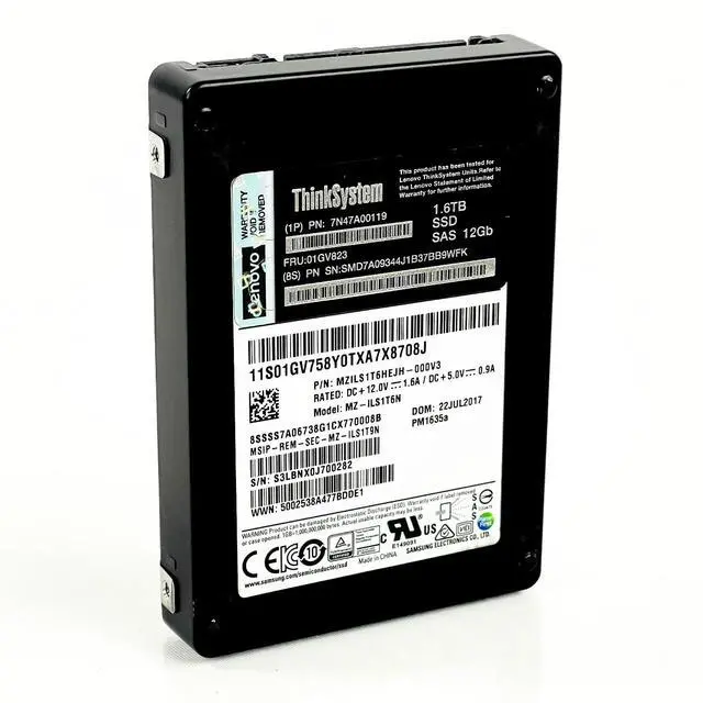 Main image of (NOT FOR HOME PC!) Lenovo ThinkSystem 1.6TB 2.5" 12Gbp SAS SSD Solid State Drive 7N47A00119 01GV823