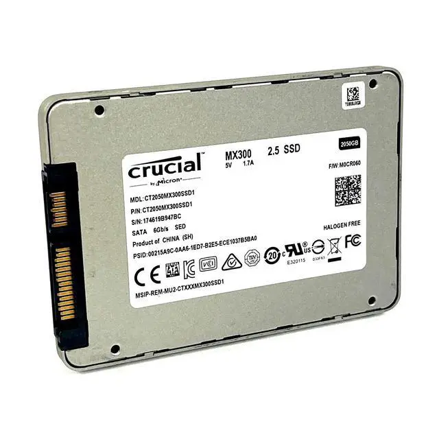 Alt view image 3 of 7 - Crucial MX300 2TB 2.5" SATA III 6Gb/s Internal SSD with 3D TLC NAND CT2050MX300S