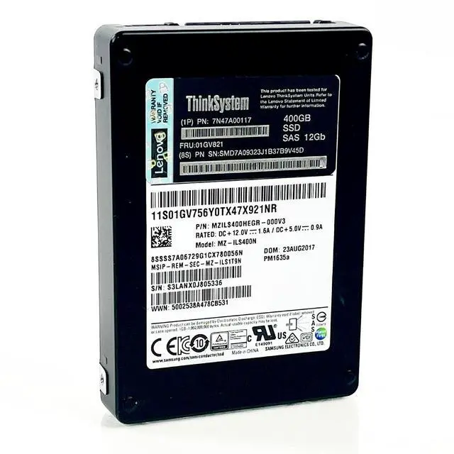 Main image of (NOT FOR HOME PC!) Lenovo ThinkSystem 400GB 2.5" 12Gbp SAS SSD Solid State Drive 7N47A00117 01GV821