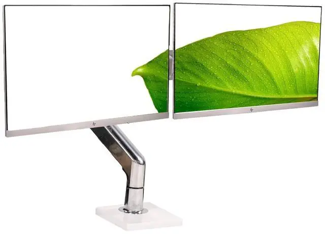 Main image of Dual HP EliteDisplay E243i 24" Widescreen Monitor & Adjustable Humanscale Stand