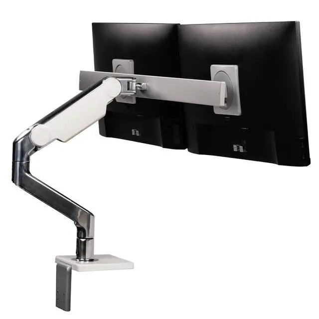 Alt view image 3 of 7 - Dual Dell Professional P2217H 22" IPS FHD Monitor & Adjustable Humanscale Stand